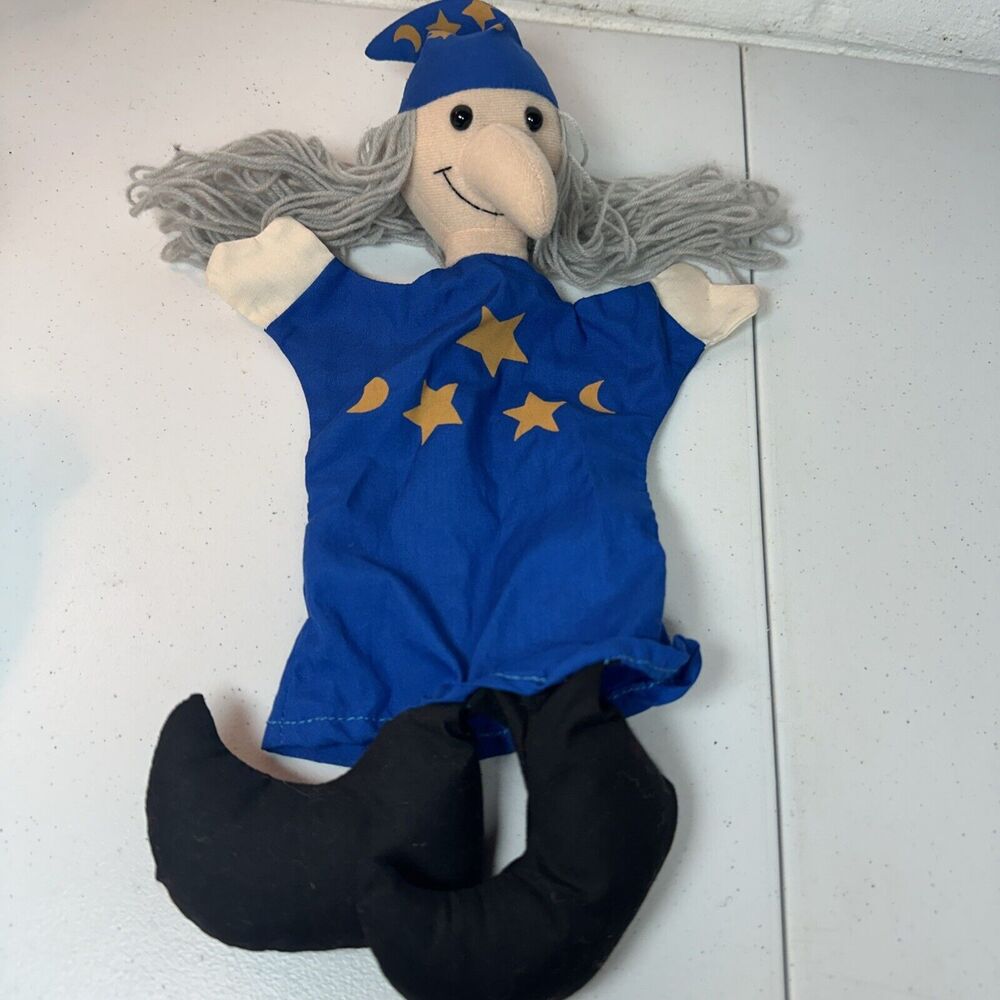 Timeless Toys Vintage Wizard Witch Hand Puppet Pretend Play Halloween P3